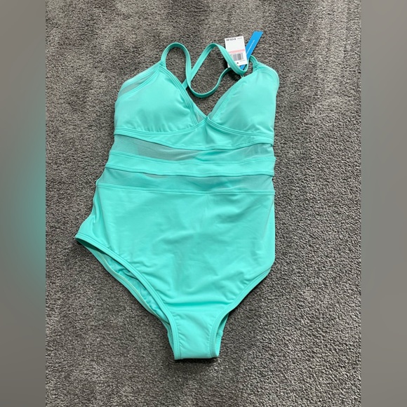 NWT aqua blue swimsuit - Picture 1 of 7